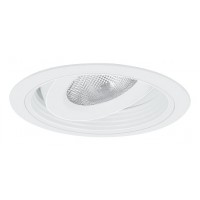 5" Recessed lighting baffle trim with gimbal ring white/white