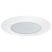 6" Recessed lighting albalite lens white shower trim