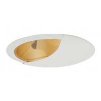 6" Recessed lighting white wall wash specular gold reflector trim R/PAR 30