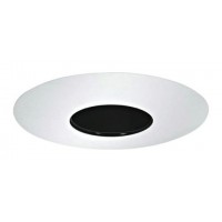 6" Recessed lighting Par 20 designer specular black reflector white trim