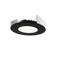 4" LED Round Slim Recessed lighting black trim CCT Selectable dimmable junction box