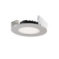 4" LED Round Slim Recessed lighting chrome trim CCT Selectable dimmable junction box