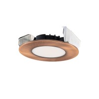 4" LED Round Slim Recessed lighting copper trim CCT Selectable dimmable junction box