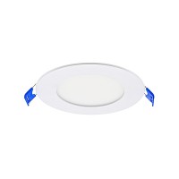 4" LED Round Slim Recessed lighting white trim CCT Selectable dimmable canless