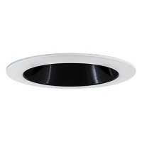 5 inch LED designer recessed lighting black reflector white trim