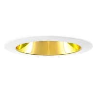 5" Designer Grade Recessed lighting LED retrofit gold reflector white trim