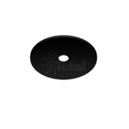Black 2" Canopy cover for lighting suspension system cable anchor