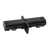 Track lighting Architectural Black straight connector mini joiner 3-wire H-style single circuit