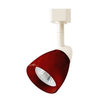 GU10 MR16 WHITE cylinder cone Red glass shade track light fixture head