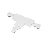 Track lighting Architectural White T Connector 3-wire H-style power feed single circuit