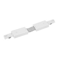 2 Circuit Track lighting architectural white flexible connector H-style power feed