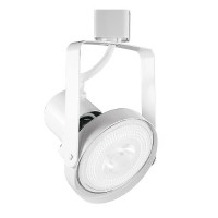 Front loading PAR30 White gimbal ring track light fixture head 3-wire H-style