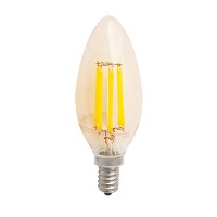 Track lighting LED vintage filament 4watt candelabra 2200K light bulb dimmable G-CAD4W22