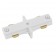 Track lighting architectural white straight connector mini joiner 3-wire H style single circuit