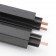 2' Power Track Architectural Black 3-wire H-style single circuit